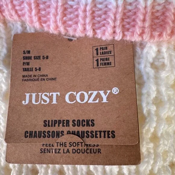 Cute & Cozy Just Cozy Knit Slipper Socks W/ Adorable Llama Face Design S/M Size - Picture 2 of 11